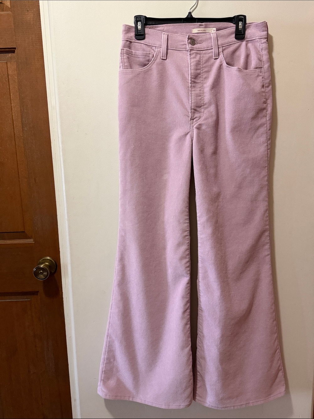 Levi's Lilac Purple Wide-Leg Corduroy Women's Jeans - Picture 3 of 6